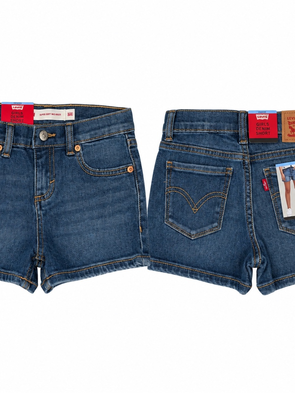Levi's Girls Denim Shorts - Blue Wash
